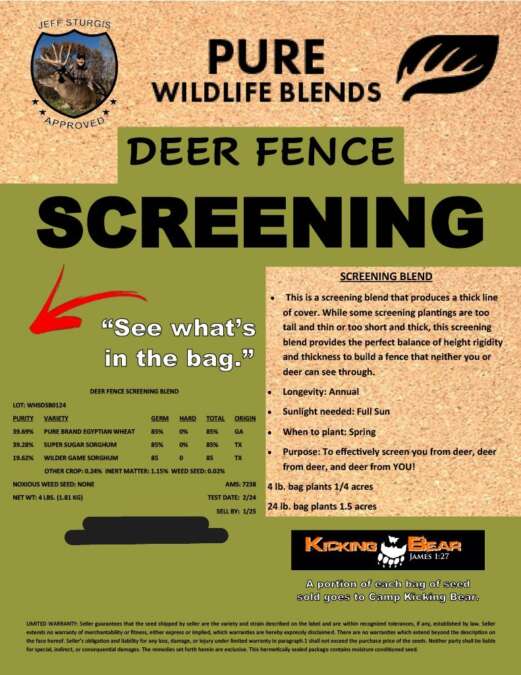 Deer Fence Screening Blend