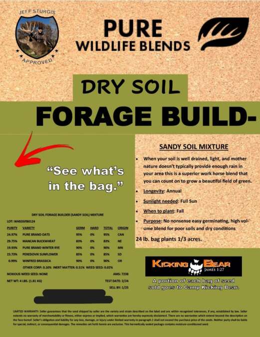 Dry Soil Forage Builder